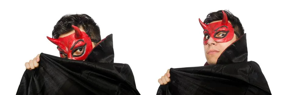Funny devil isolated on the white background Foto stock