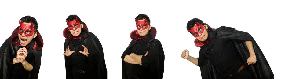 Funny devil isolated on the white background 스톡 사진