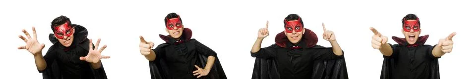 Funny devil isolated on the white background 스톡 사진