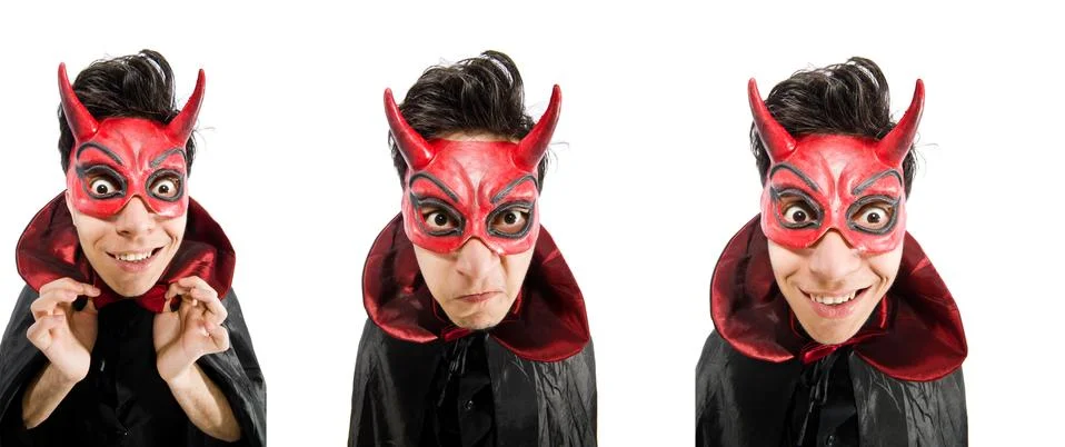 Funny devil isolated on the white background Foto stock