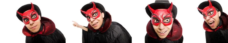 Funny devil isolated on the white background Foto stock