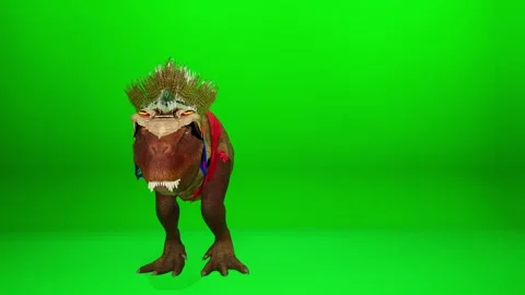 Funny Dinosaur Dance on Chroma Key Asset 스톡 동영상 319632432