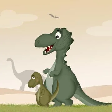 Funny dinosaurs Stock Illustration