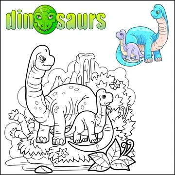 Funny dinosaurs Stock Illustration