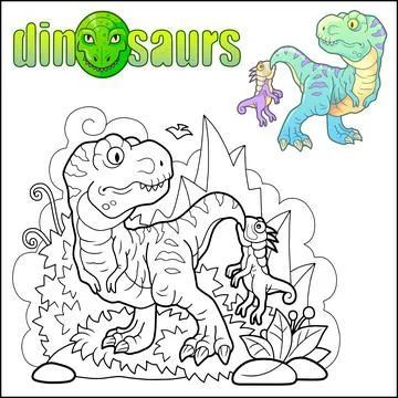 Funny dinosaurs Stock Illustration