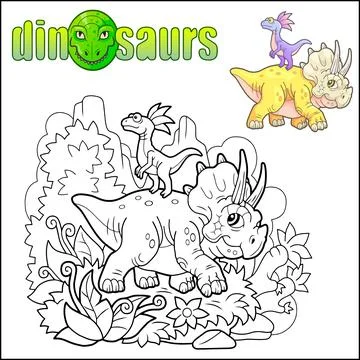 Funny dinosaurs Stock Illustration