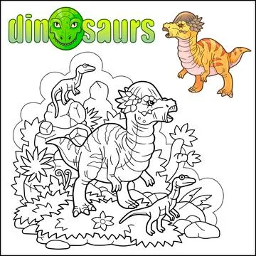 Funny dinosaurs Stock Illustration
