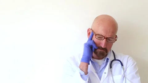 Funny doctor thinking Video stock 60980366