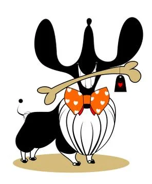 Funny dog isolated Stock Illustration