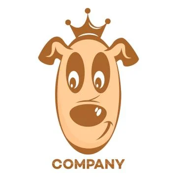 Funny dog logo Stock Illustration