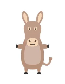Funny donkey character Stock Illustration
