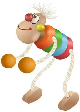 Funny dummy colored toy Stock Illustration