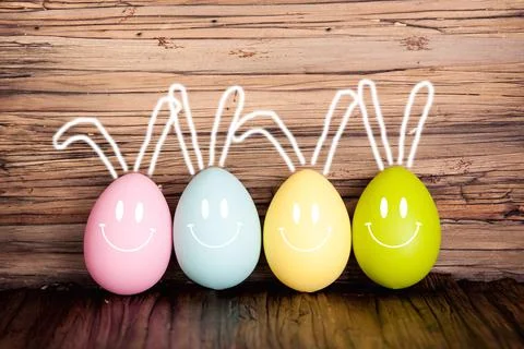 Funny easter background Stock Photos