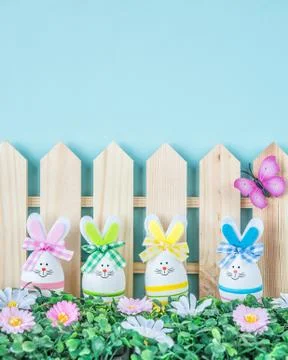 Funny Easter bunnies Foto stock