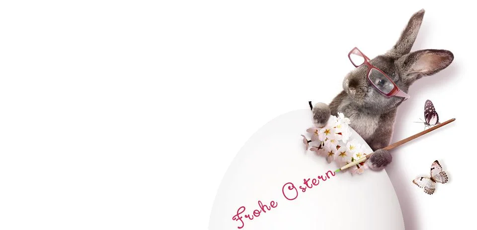 Funny Easter bunny. Happy Easter holiday concept. Foto stock