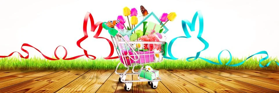 Funny Easter bunny. Happy Easter holiday concept. Stock Photos