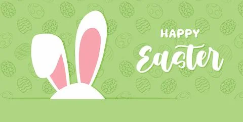 Funny Easter egg with bunny ears , great for banners, wallpapers, easter card Stock-Illustration