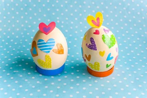 Funny Easter egg. To happy Easter . Stock Photos