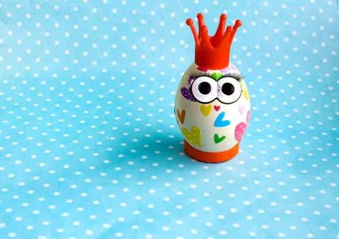 Funny Easter egg. To happy Easter . Stock Photos