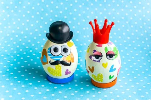 Funny Easter egg. To happy Easter . Stock Photos