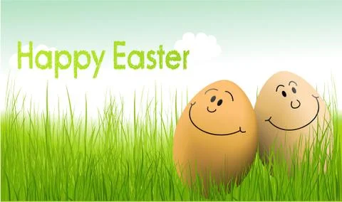 Funny Easter eggs Stock Illustration