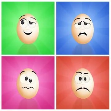 Funny Easter eggs Stock Illustration