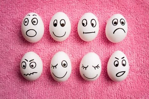Funny Easter eggs Stock Photos