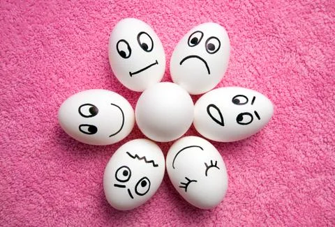 Funny Easter eggs Stock Photos