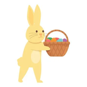 Funny easter rabbit icon cartoon vector. Cute bunny イラスト素材