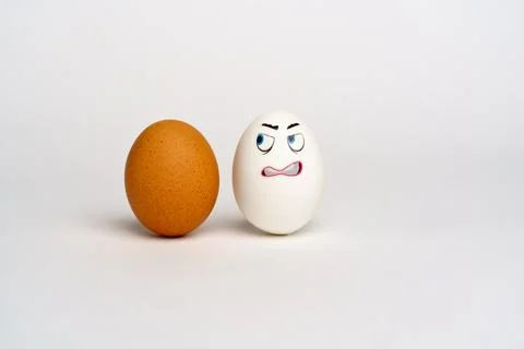 Funny Eggs. Faces on the eggs Eggs Smiles Stock Photos