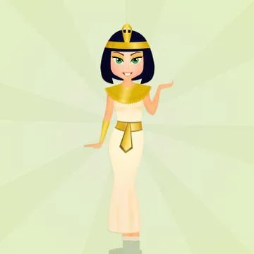 Funny Egyptian Cleopatra Stock Illustration