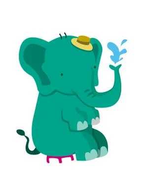 Funny elephant Stock Illustration