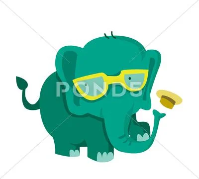 Funny elephant Stock Illustration