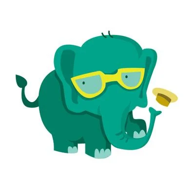 Funny elephant Stock Illustration