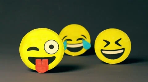 Funny emoji smiles Stock Footage 68630447