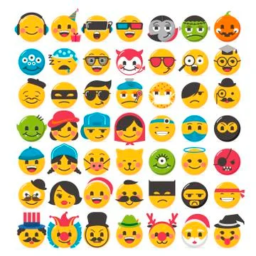 Funny emoticons design Stock Illustration