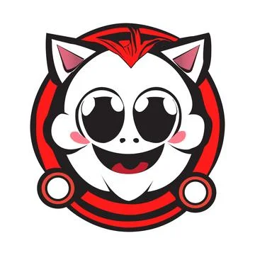 Funny expression head cartoon vector concept with happiness Stock-Illustration