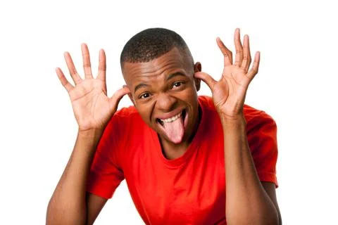 Funny expression - peekaboo Stock Photos