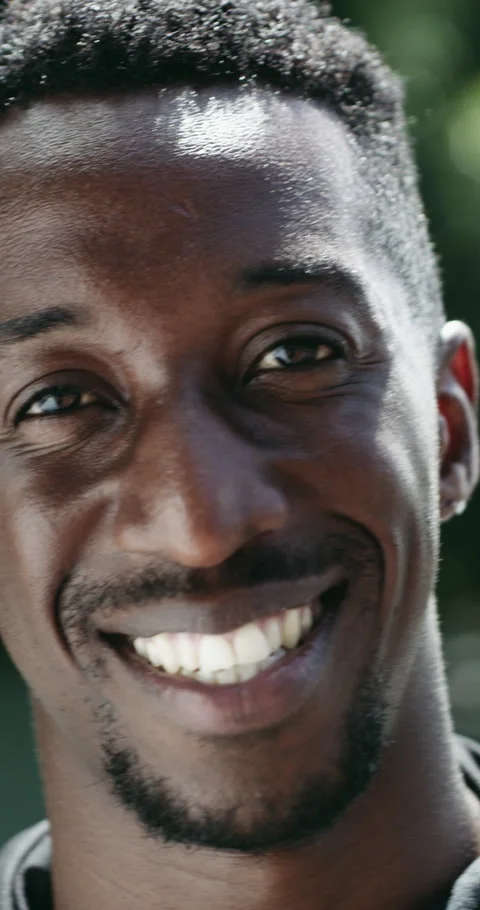 Funny, face and black man with training, outdoor for cardio exercise, fitness Stock Footage 336641380