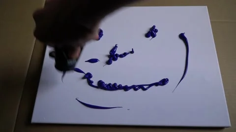 Funny face painting Stock Footage 133605350