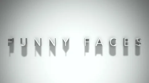 Funny faces 3D title animation with shadows on a white background Stock-Footage 297266552