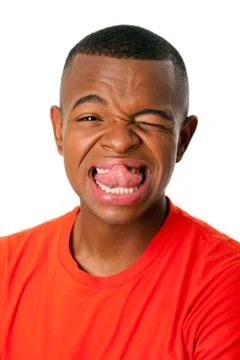 Funny facial expression Foto stock