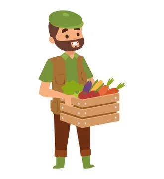 Funny farmer character Stock-Illustration