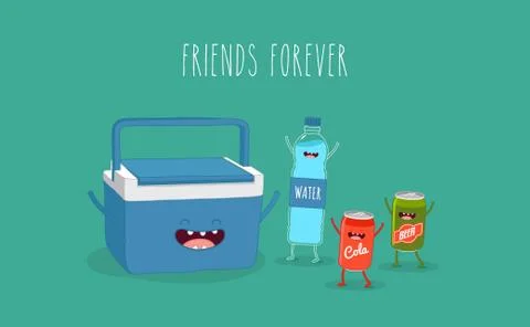 Funny fast food set. Vector illustration Stock Illustration