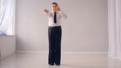 Funny fat boy dance Stock Footage 104562628