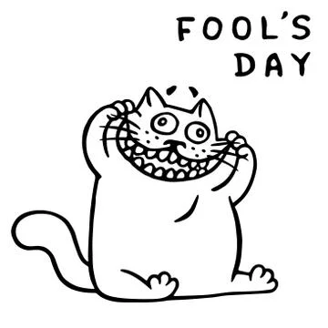 Funny fat cat makes a comic face. Vector Illustration. Stock Illustration