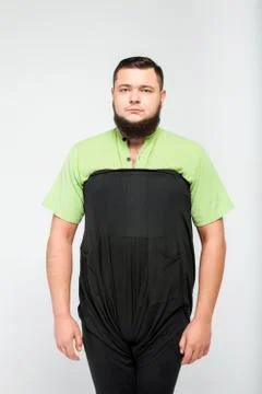 Funny fat man Stock Photos