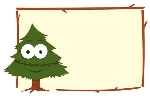Funny fir frame Stock Illustration