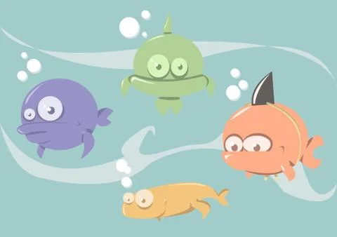 Funny fish Stock Illustration