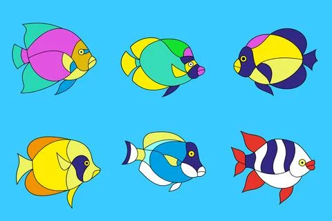 Funny fish (part 2) Stock Illustration